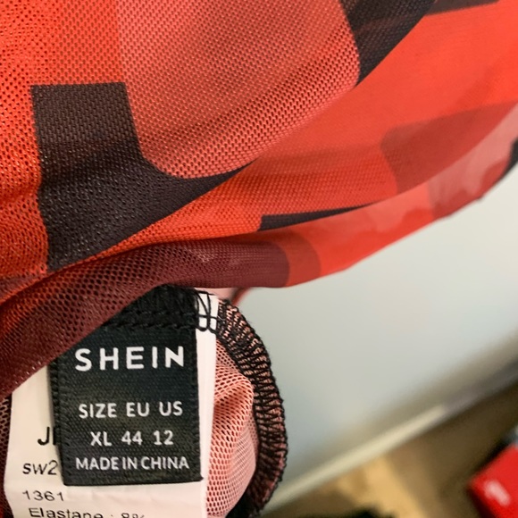 Shein red mesh tank top #145 - Picture 3 of 3